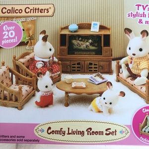 calico critters comfy living room set